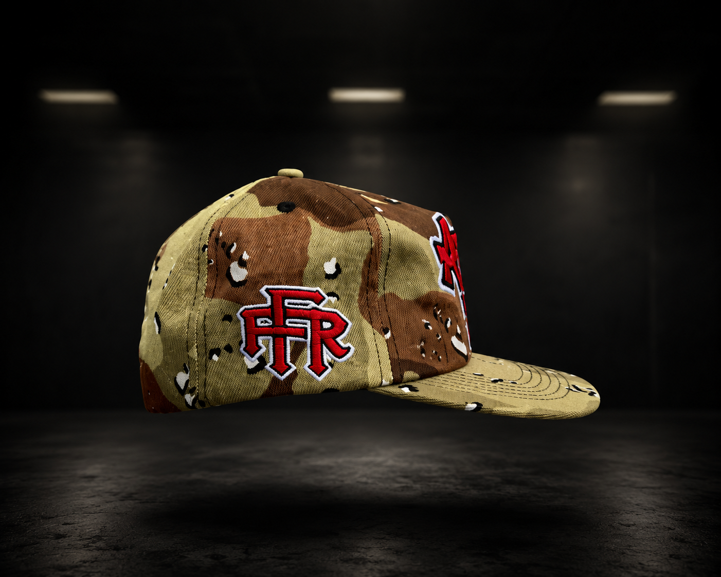 After12 Desert Camo Strapback Hat – Red Logo Edition