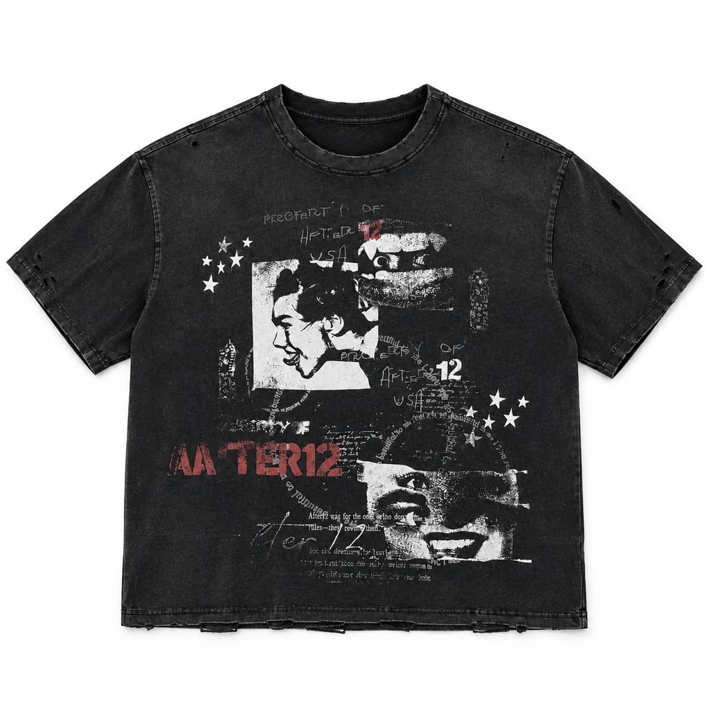 “Fragments” Distressed Tee