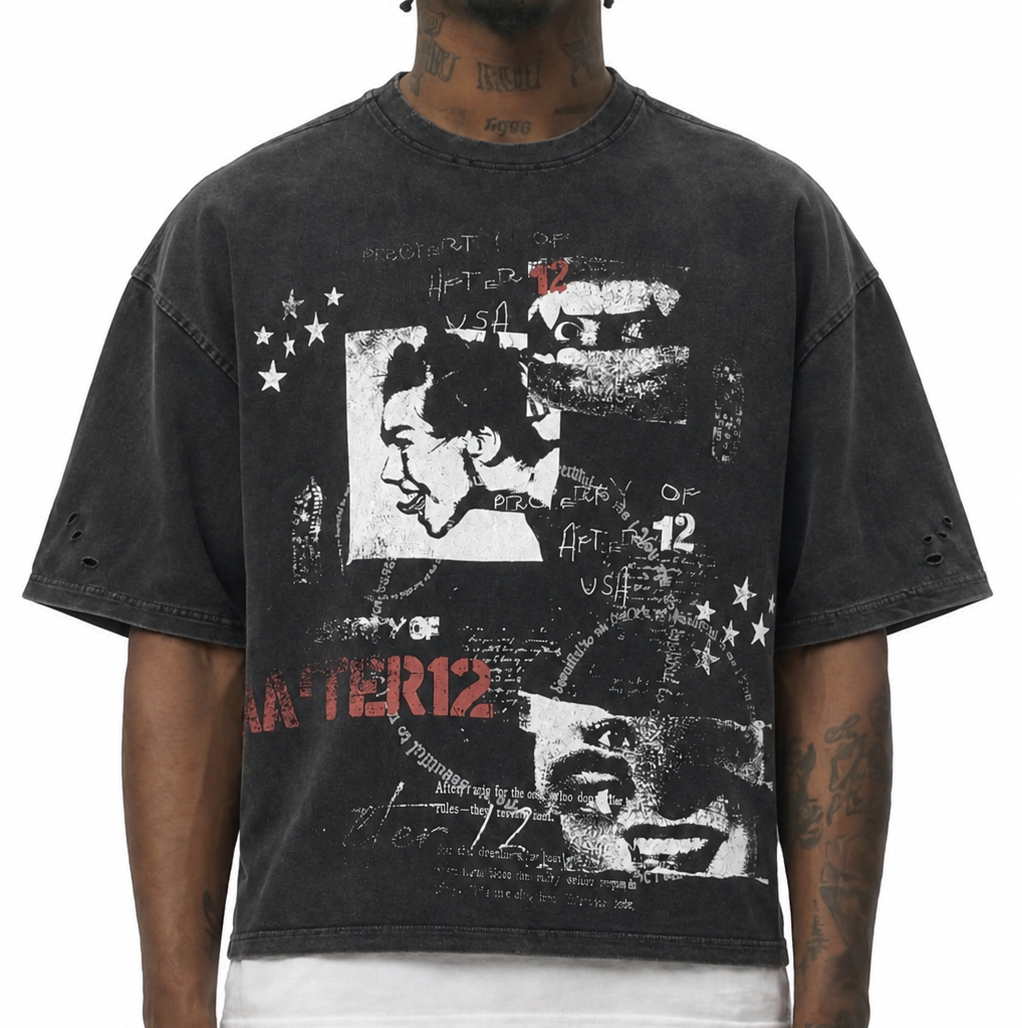“Fragments” Distressed Tee